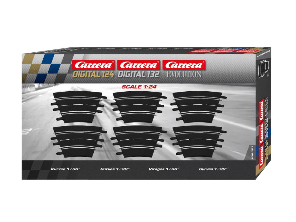 Carrera 124 & 132 | Curve 1/30° x6 Pack | 20577