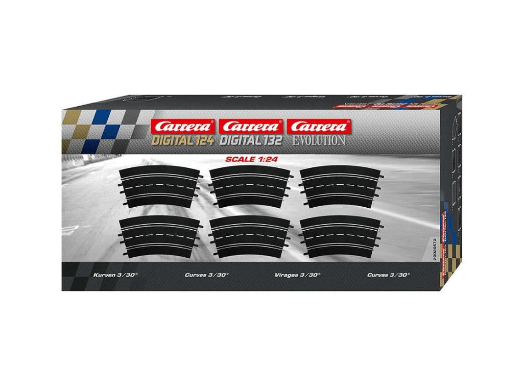Carrera 124 & 132 | Curve 3/30° x6 Pack | 20573