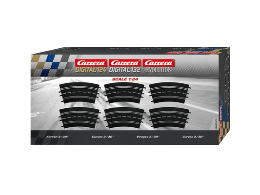 Carrera 124 & 132 | Curve 3/30° x6 Pack | 20573