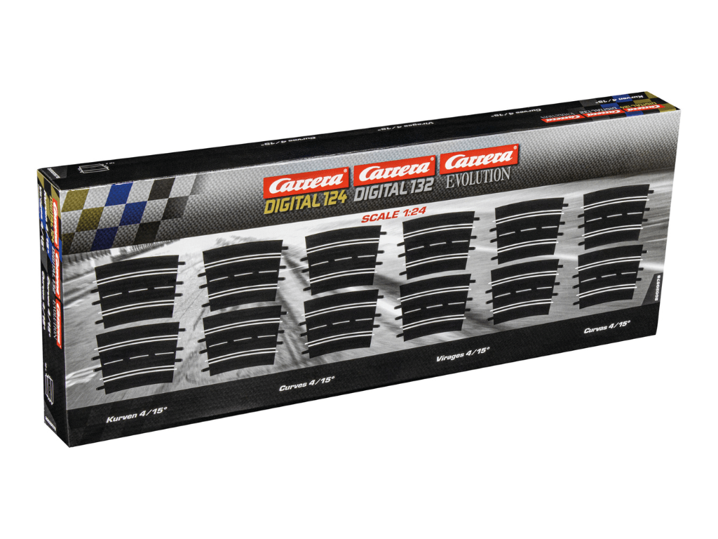 Carrera 124 & 132 | Curved Track - R4 / 15° | x12 Pack | 20578