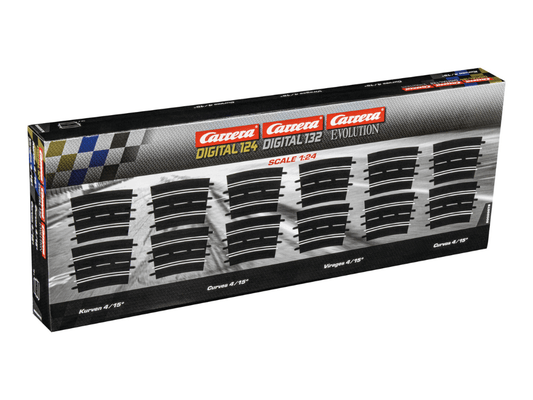 Carrera 124 & 132 | Curved Track - R4 / 15° | x12 Pack | 20578