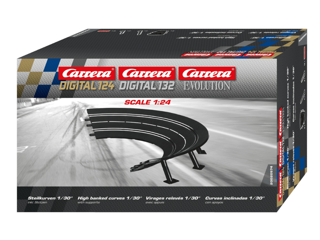 Carrera 124 & 132 | High Banked Curved Track - R1 / 30° | x6 Pack | 20574