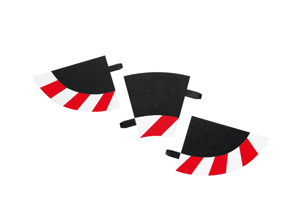 Carrera 124 & 132 | Inside Shoulder for Curve 1/30° x6 Pack | Includes End Pieces x2 | 20590