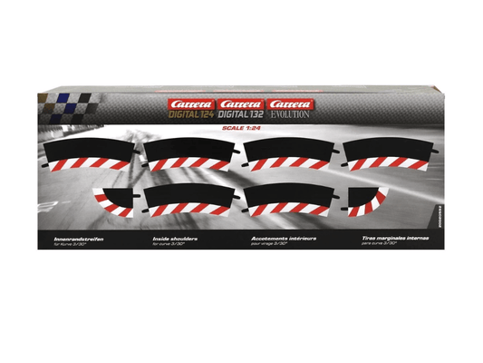 Carrera 124 & 132 | Inside Shoulder for Curved Track - R3 / 30° | x6 Pack | 20592