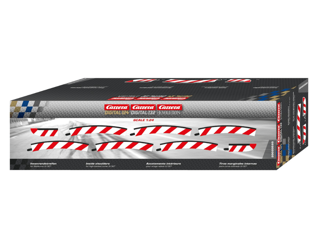 Carrera 124 & 132 | Inside Shoulder for High Banked Curved Track - R3 / 30° | x6 Pack | 20595