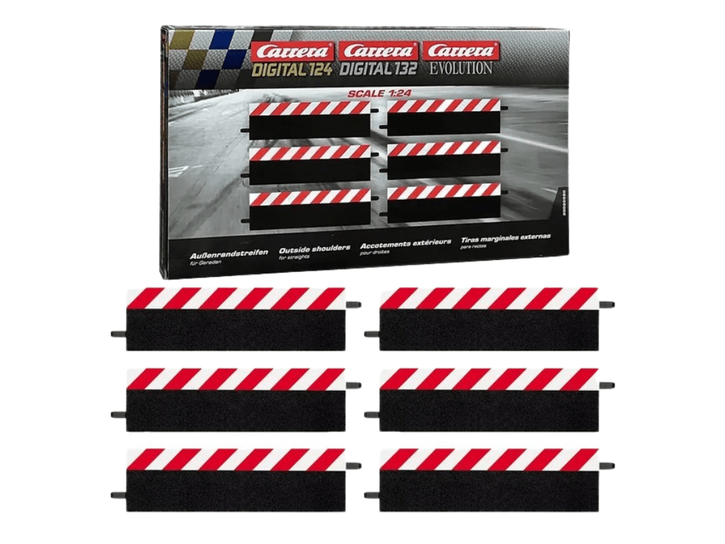 Carrera 124 & 132 | Shoulder for Straight Track - Standard Length | x6 Pack | 20560