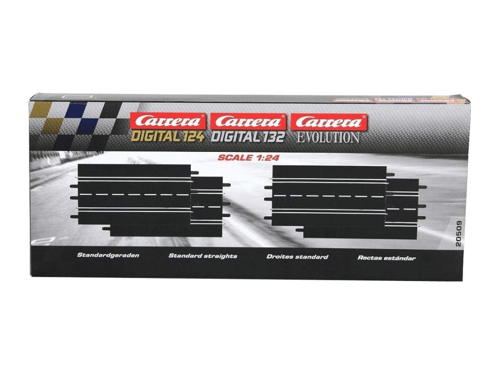 Carrera 124 & 132 | Straight Track - Standard Length | 13.58” / 345mm | x4 Pack | 20509
