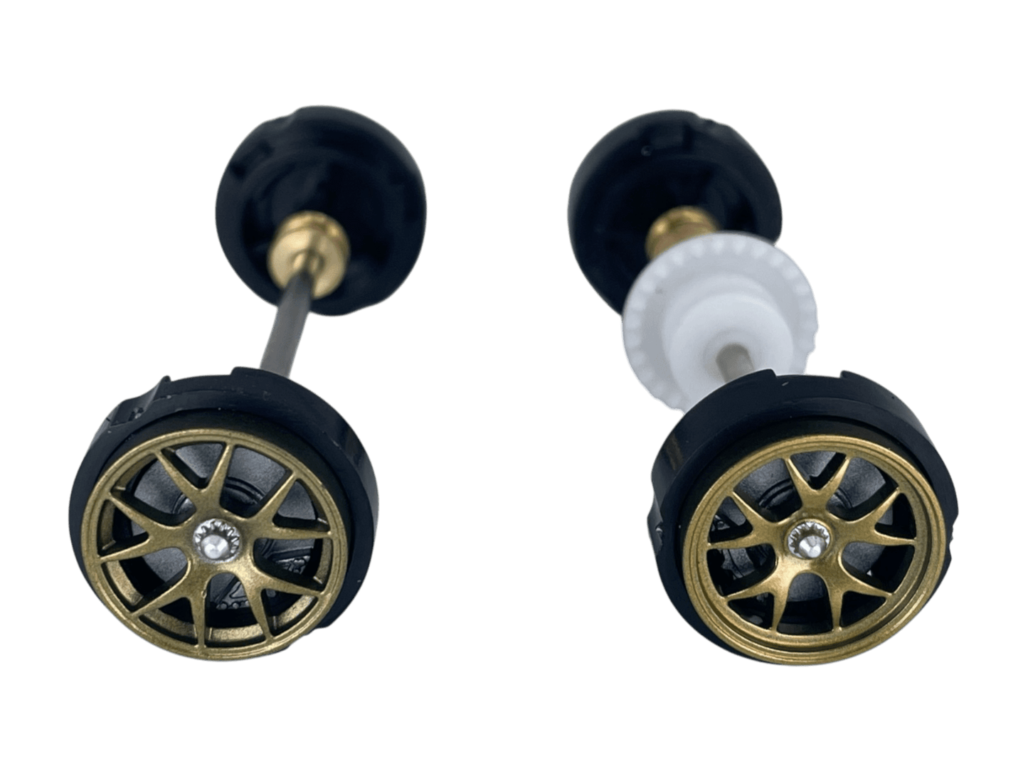 Carrera 132 | Axle Assembly - Front & Rear | Porsche 911 GT3 R | 1/32 Slot Car Parts