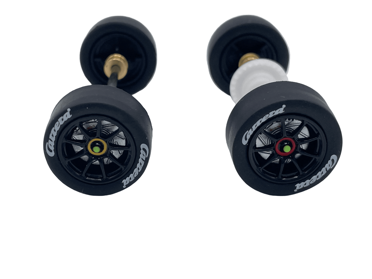 Carrera 132 | Front & Rear Axle Assembly w/ Wheels | Audi R8 LMS GT3 Evo II | #7 Abt Sportsline Red Bull - DTM 2024 | 27801 - Custom Build