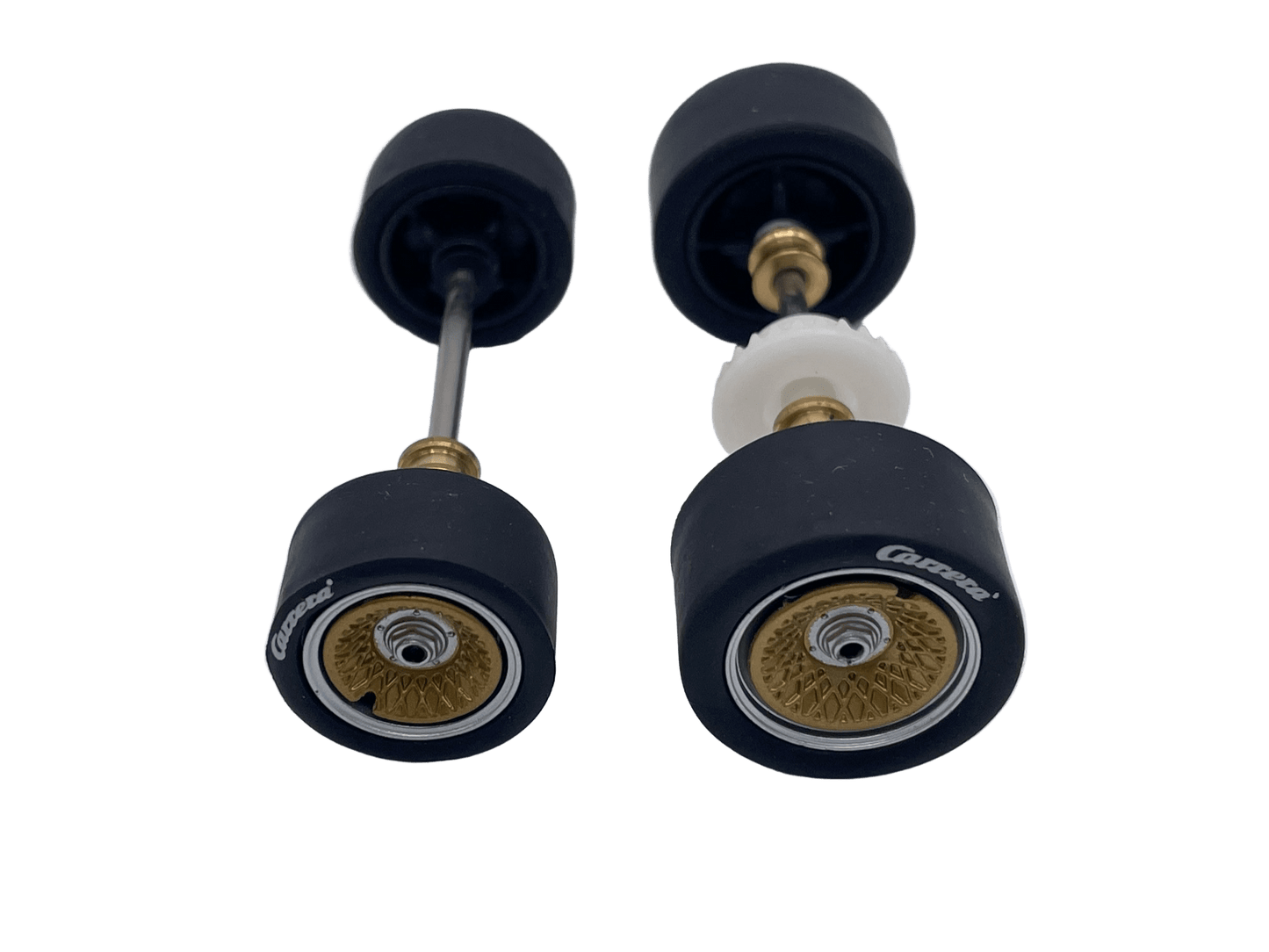 Carrera 132 | Front & Rear Axle Assembly w/ Wheels | BMW 320 Turbo | Gold - Custom Build