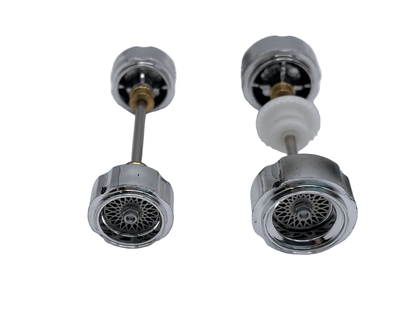 Carrera 132 | Front & Rear Axle Assembly w/ Wheels | BMW 320 Turbo | Silver - Custom Build