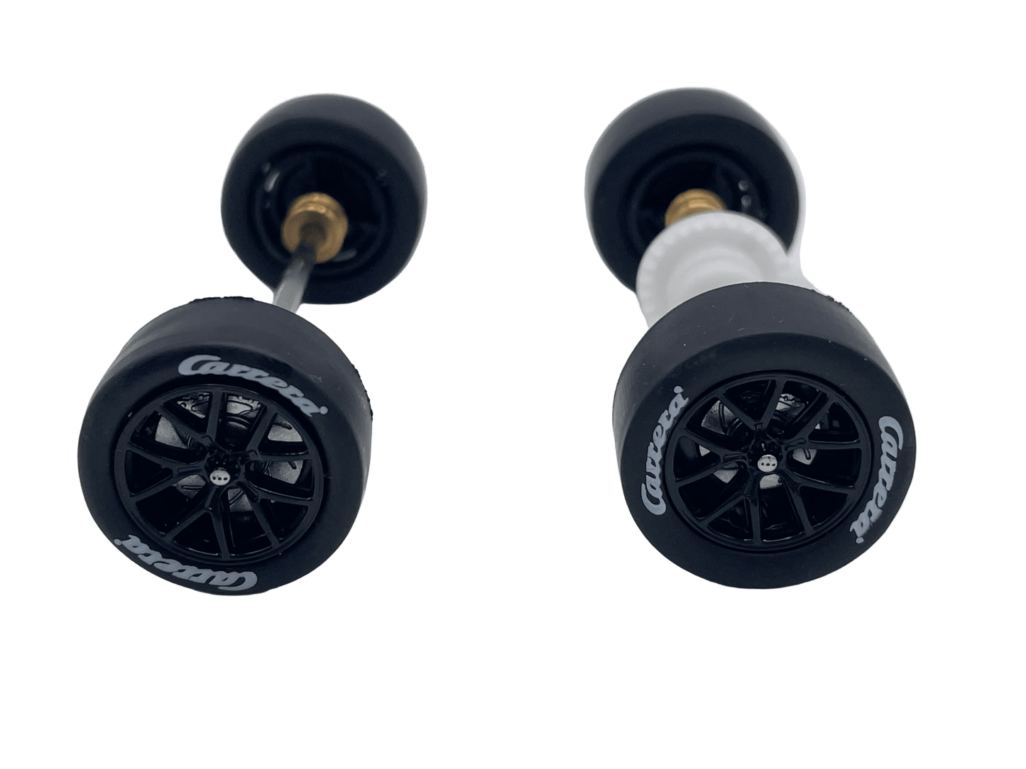 Carrera 132 | Front & Rear Axle Assembly w/ Wheels | BMW M4 GT3 | Black - Custom Build