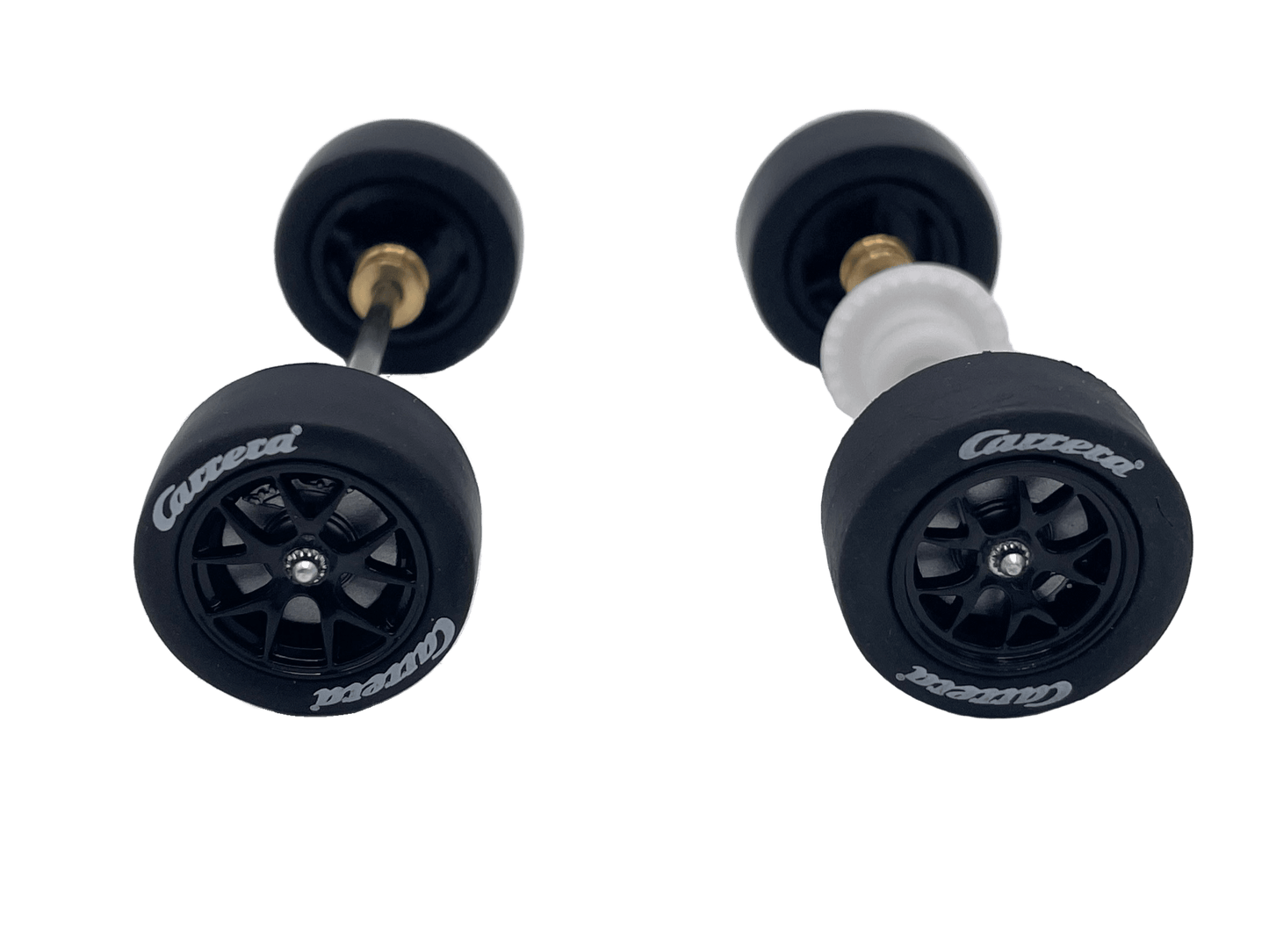 Carrera 132 | Front & Rear Axle Assembly w/ Wheels | Chevrolet Corvette C8R | Black - Custom Build