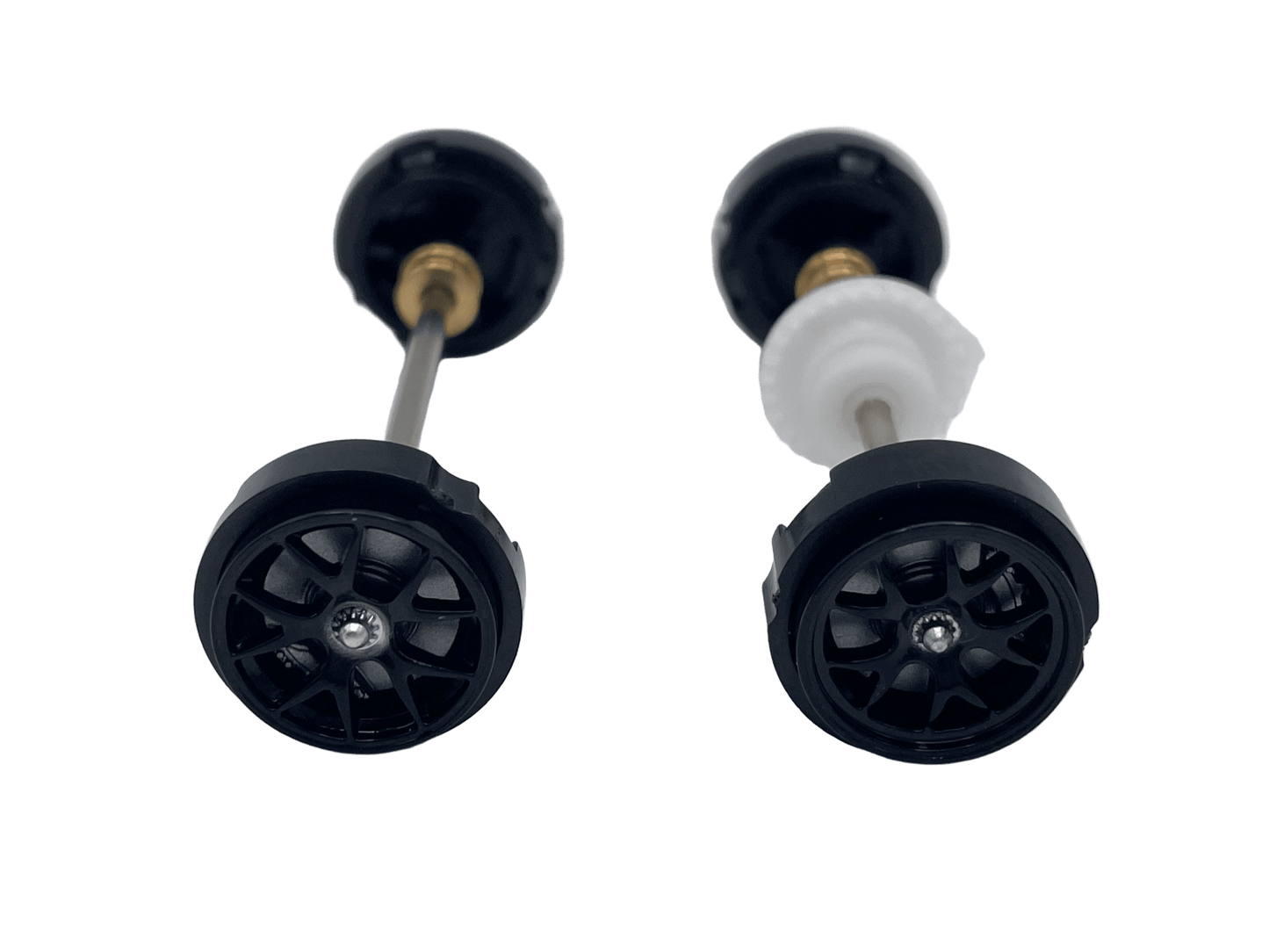 Carrera 132 | Front & Rear Axle Assembly w/ Wheels | Chevrolet Corvette C8R | Black - Custom Build