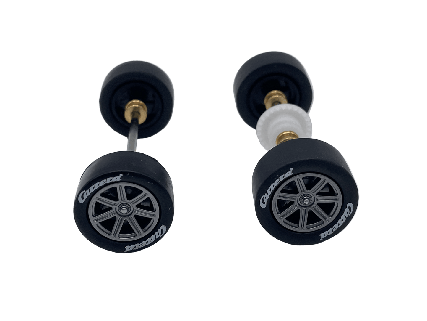 Carrera 132 | Front & Rear Axle Assembly w/ Wheels | Ferrari 296 GT3 | Grey - Custom Build