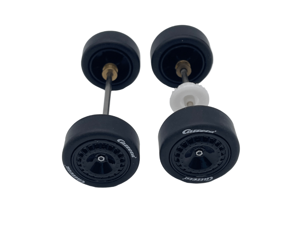 Carrera 132 | Front & Rear Axle Assembly w/ Wheels | Ford Mustang GTY | Black - Custom Build