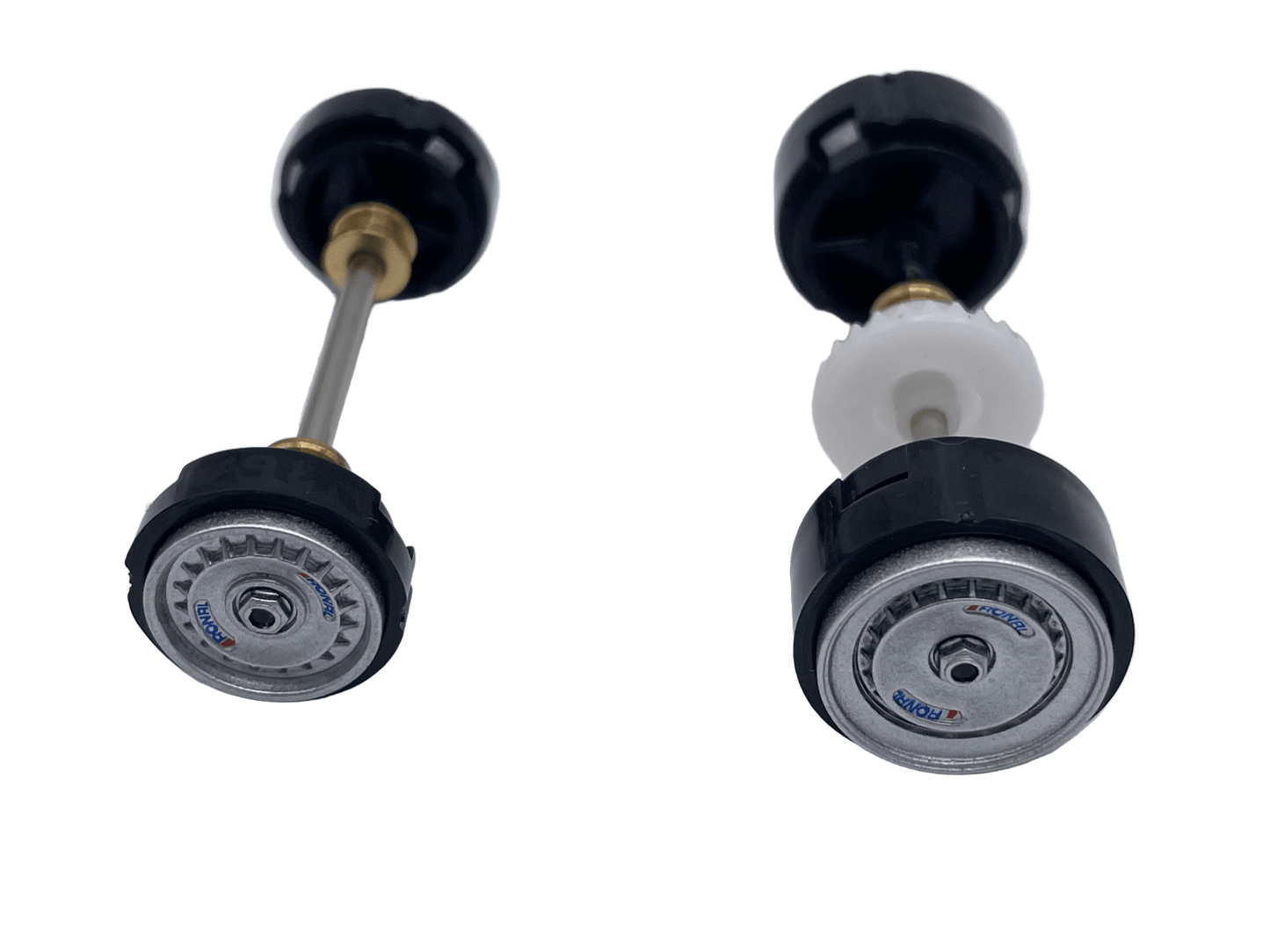 Carrera 132 | Front & Rear Axle Assembly w/ Wheels | Lancia Beta Montecarlo Turbo | Silver - Custom Build
