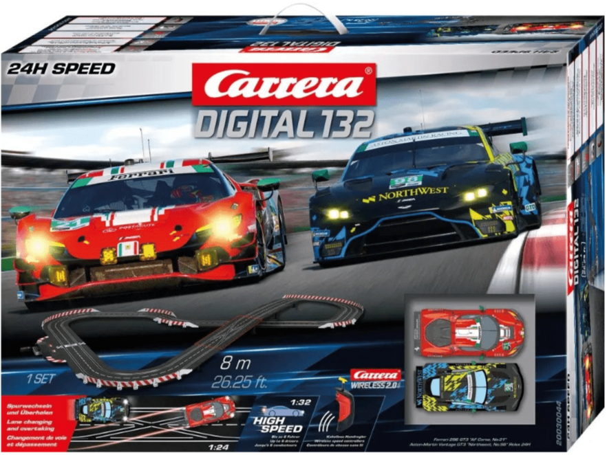 Carrera Digital 132 | 24H Speed - Slot Car Racing Set | Aston Martin vs. Ferrari | 30044