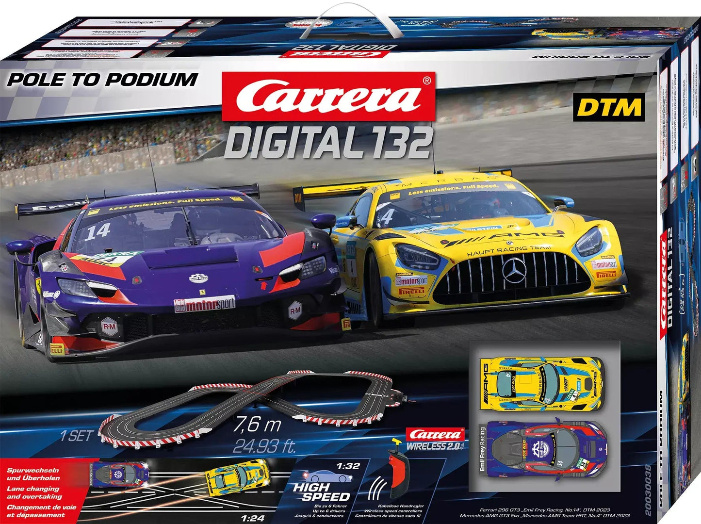Carrera Digital 132 | Pole to Podium - Slot Car Racing Set | DTM - Mercedes - AMG vs. Ferrari | 30038