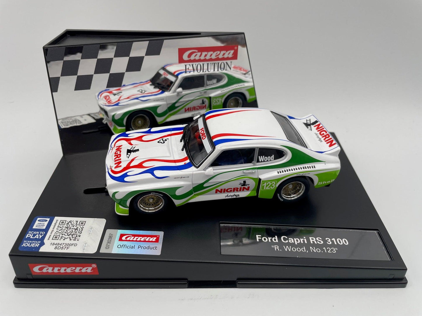 Carrera Evolution - Ford Capri RS 3100 - #123 Nigrin - DRM 1970’s - 27722