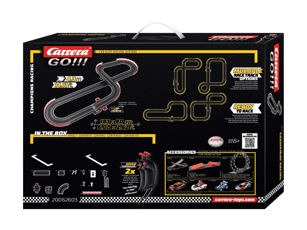 Carrera GO!!! | Champion's Racing - Slot Car Racing Set | Formula 1 - Verstappen vs. Hamilton | 62603