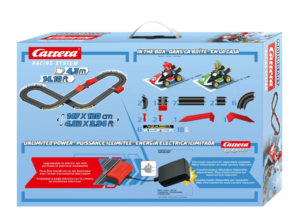 Carrera GO!!! | Mario Kart - Slot Car Racing Set | Mario vs. Luigi | Battery Powered | 63503