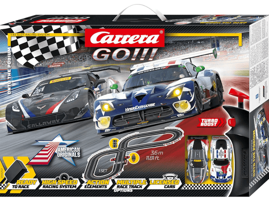 Carrera GO!!! | Onto the Podium - Slot Car Racing Set | Viper vs. Corvette | 62521