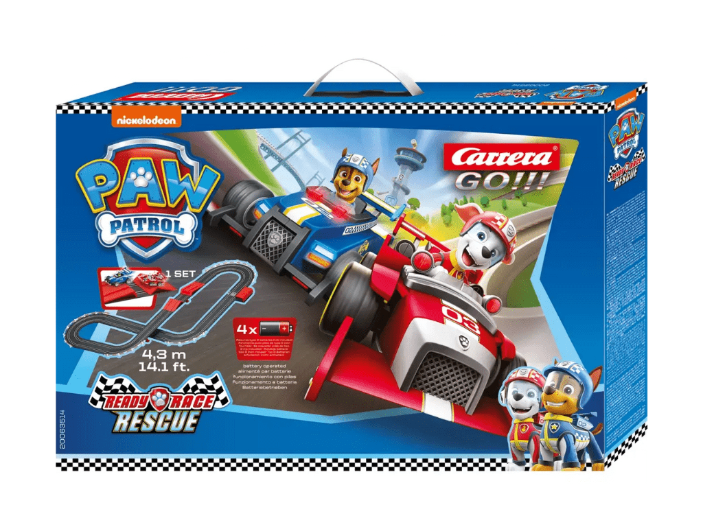 Carrera GO!!! | Paw Patrol - Slot Car Racing Set | Ready Race Rescue | Battery Powered | 63514