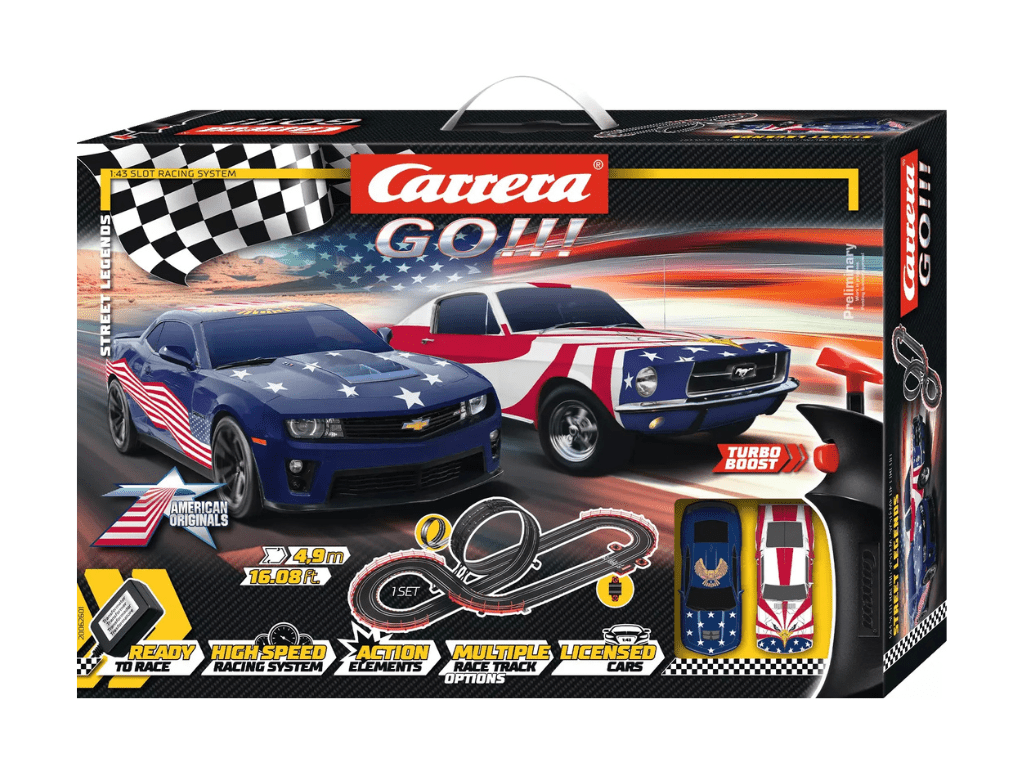 Carrera GO!!! | Street Legends - Slot Car Racing Set | Stars 'n Stripes | 62601