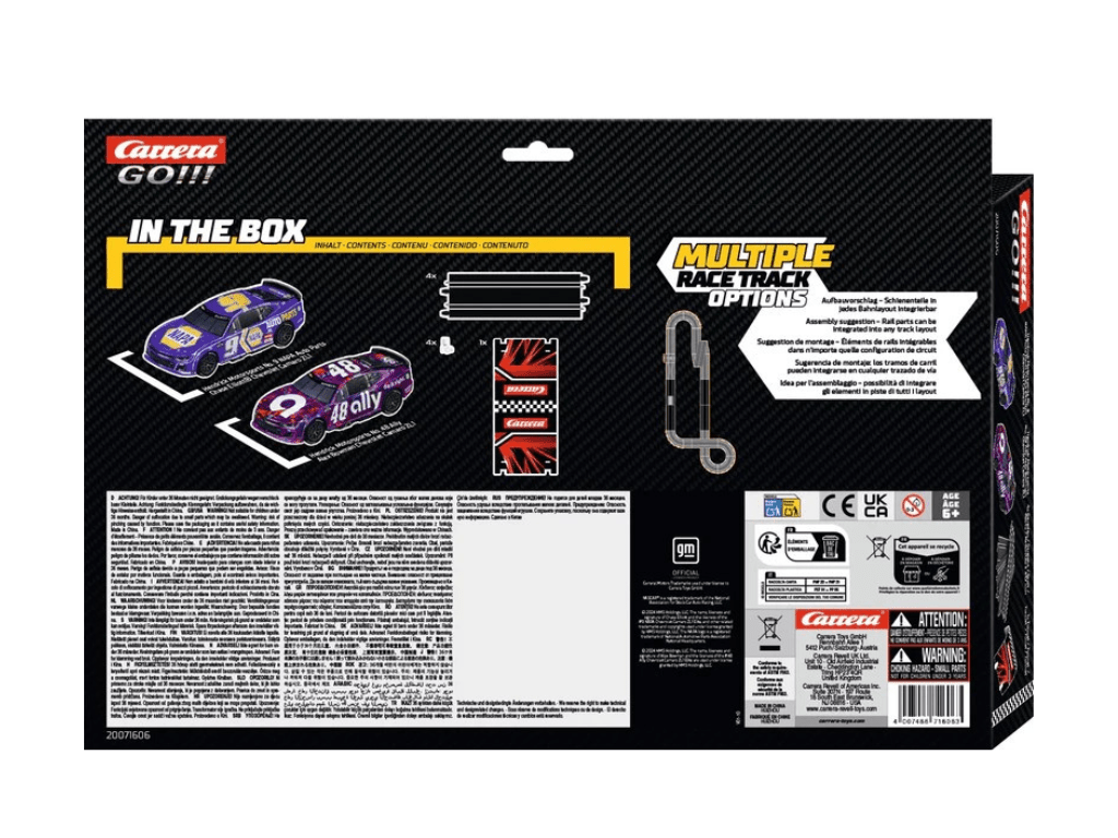 Carrera GO!!! | Track & Cars Extension Pack | NASCAR Racer | 71606 | 1/43 Slot Car Track
