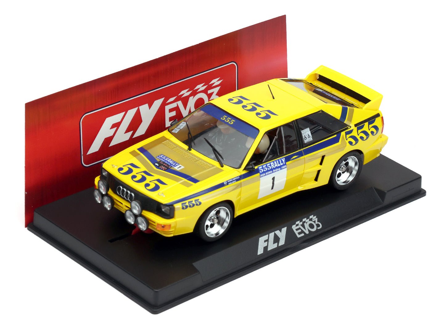 Fly | Audi Quattro A2 | #1 555 Audi Sport - Hong Kong - Beijing Rally 1985 | EVO3 Racing | PRE - ORDER - A2003R