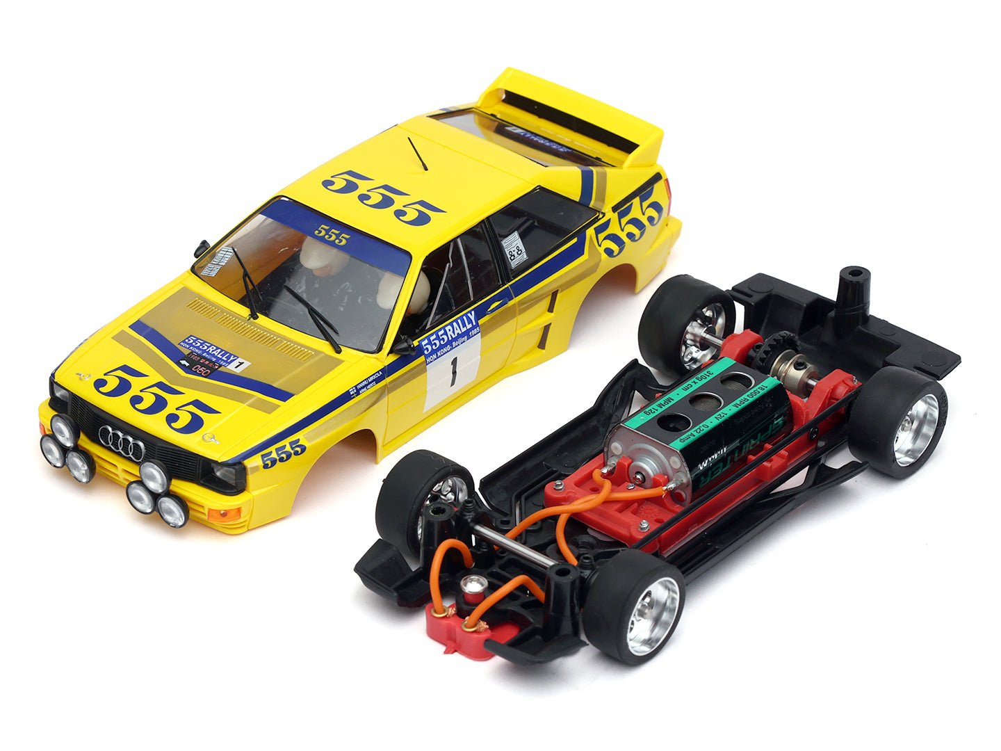 Fly | Audi Quattro A2 | #1 555 Audi Sport - Hong Kong - Beijing Rally 1985 | EVO3 Racing | PRE - ORDER - A2003R