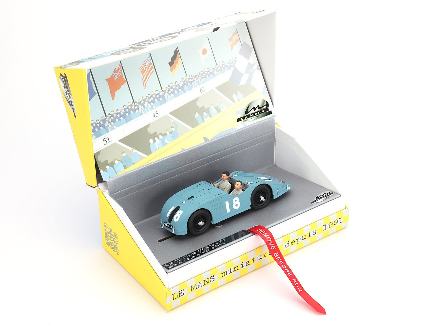 Le Mans Miniatures | Bugatti Type 32 | #18 Prince de Cystria - French Grand Prix 1923 | 132109/18M