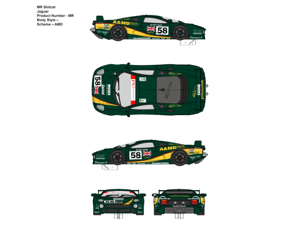 MR Slotcar | Jaguar XJ220 - C | #58 PC Automotive - Le Mans 1995 | MR1083