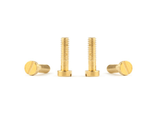 NSR | Body Float Screws - M2.2x8mm | Brass | Flat / Slotted Head | x10 Pack | 4834