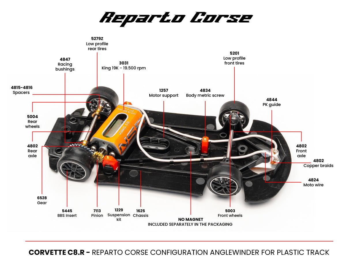NSR | Chevrolet Corvette C8.R | 40 Repsol - Tribute Livery | Reparto Corse - Plastic Tracks | 0440RCP
