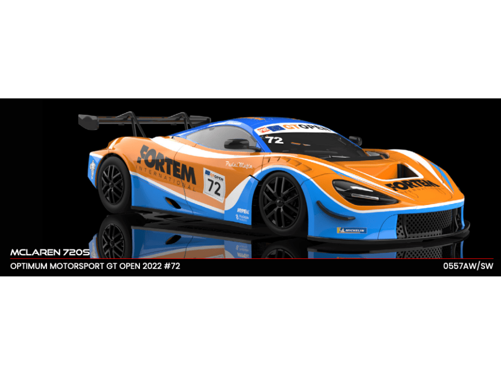 NSR | McLaren 720S GT3 | #72 Fortem - International GT Open 2022 | PRE - ORDER - 0557SW Sidewinder