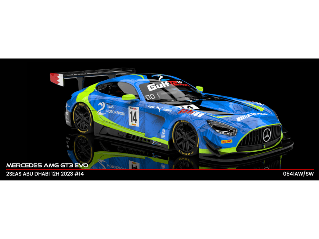 NSR | Mercedes - AMG GT3 Evo | #14 2 Seas Motorsport - Intercontinental GT 2023 | PRE - ORDER - 0541SW Sidewinder
