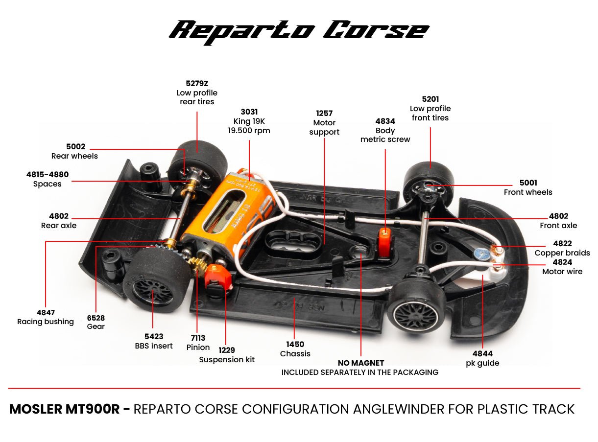 NSR | Mosler MT900R | 2 Rocking Angel | Reparto Corse - Plastic Tracks | 0445RCP Anglewinder