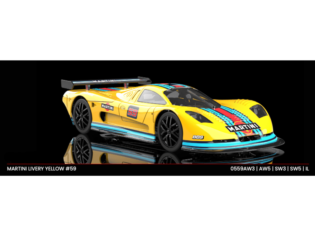 NSR | Mosler MT900R | #59 Martini - Yellow | EVO5 | PRE - ORDER - 0559SW5 Sidewinder