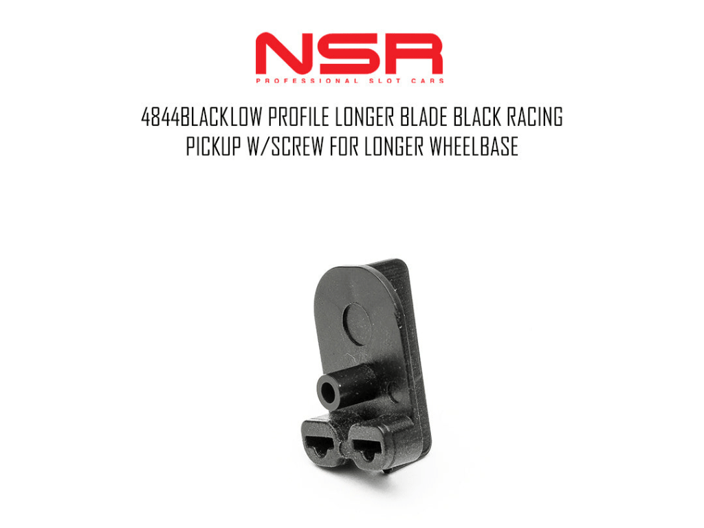 NSR | Pick Up Guide | Racing - Extended Blade | Screw Fit | 4844 BLACK | 1/32 Slot Car Parts