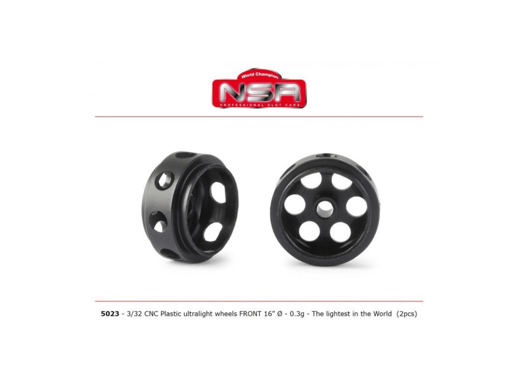 NSR | Plastic Wheels x2 Pack - 16x8mm - Ultralight 0.3g | 5023