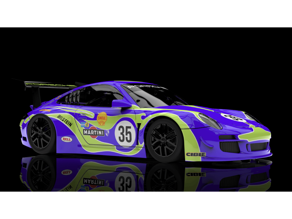 NSR | Porsche 911 GT3 R (997) | 35 Purple Hippie | 0636AW | 1/32 Slot Car