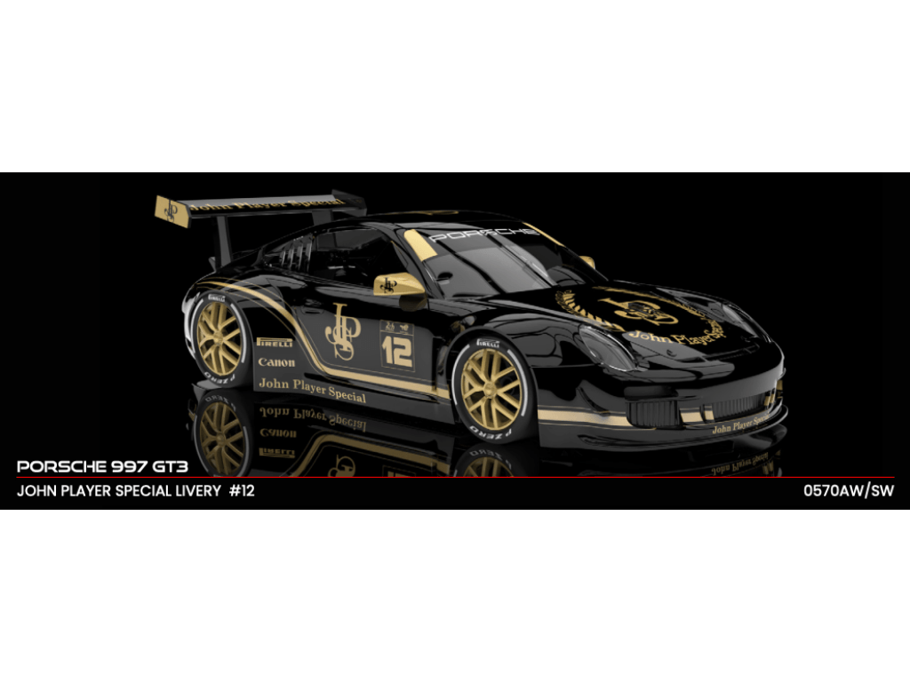 NSR | Porsche 997 GT3 R | #12 John Player Special - Tribute Livery | PRE - ORDER - 0570SW Sidewinder