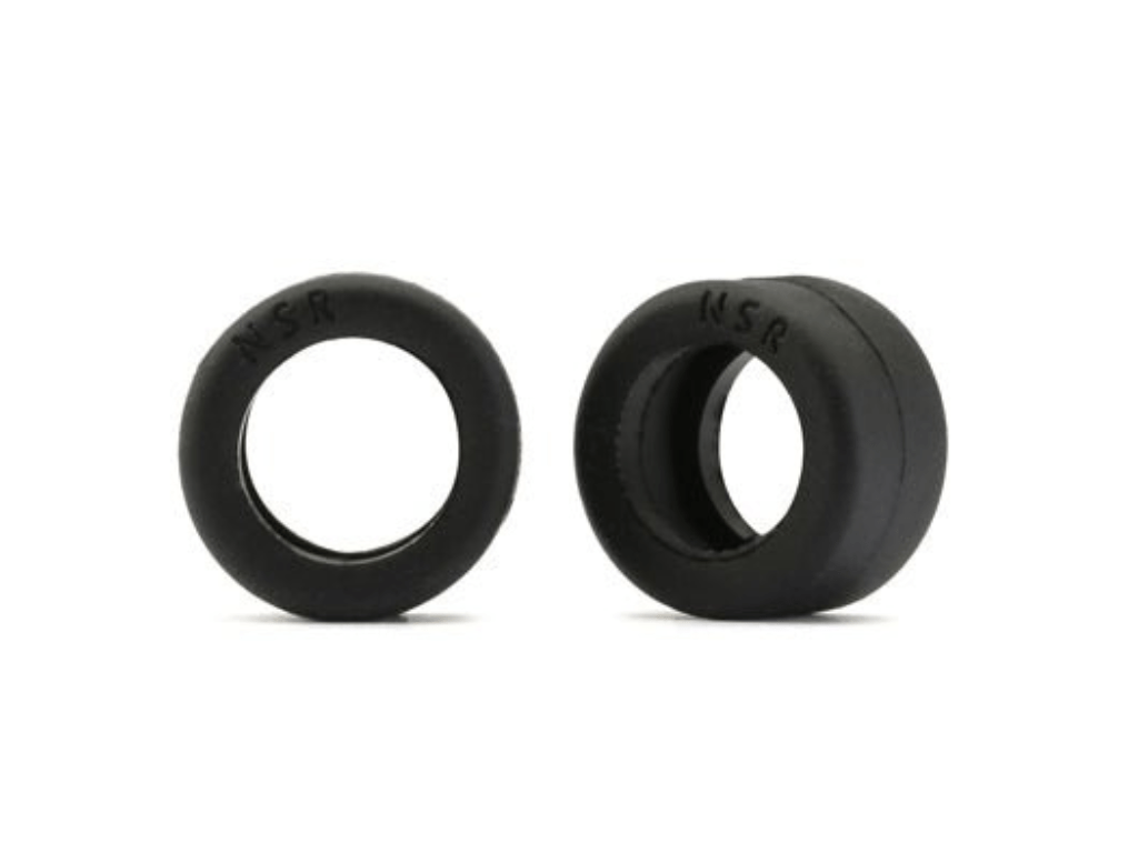NSR | Ready to Race Rubber Tires | 19x10mm - Black Slick | x4 Pack | 5264B
