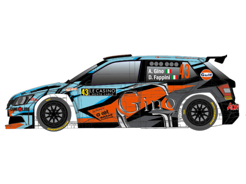 Scaleauto | Škoda Fabia Rally2 evo | 43 Gino - WRC 2020 | R 4WD Series | SC - 6443R