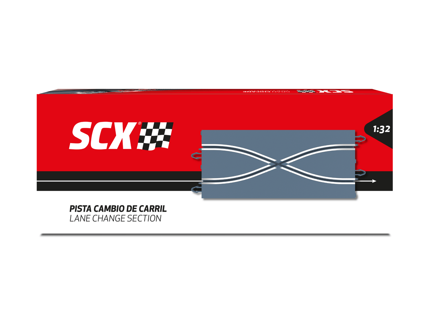 SCX 1:32 | Lane Change Section - Straight Track | x2 Pack | U10475