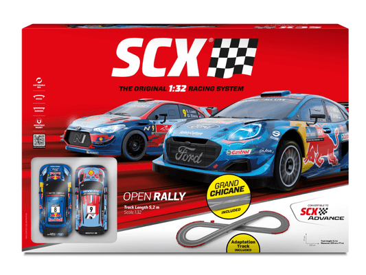 SCX Classic | Open Rally - Analog Slot Car Racing Set | WRC Ford vs. Hyundai | U10543