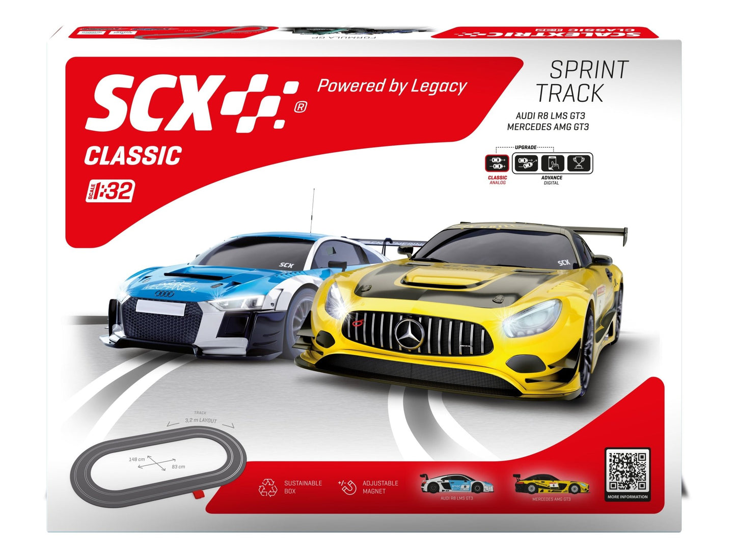 SCX Classic | Sprint Track | Slot Car Racing Set | U10586