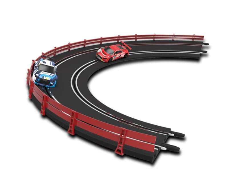 SCX Compact 1:43 | Banked Curved Track - R1 / 22.5° | x4 Pack | C10471